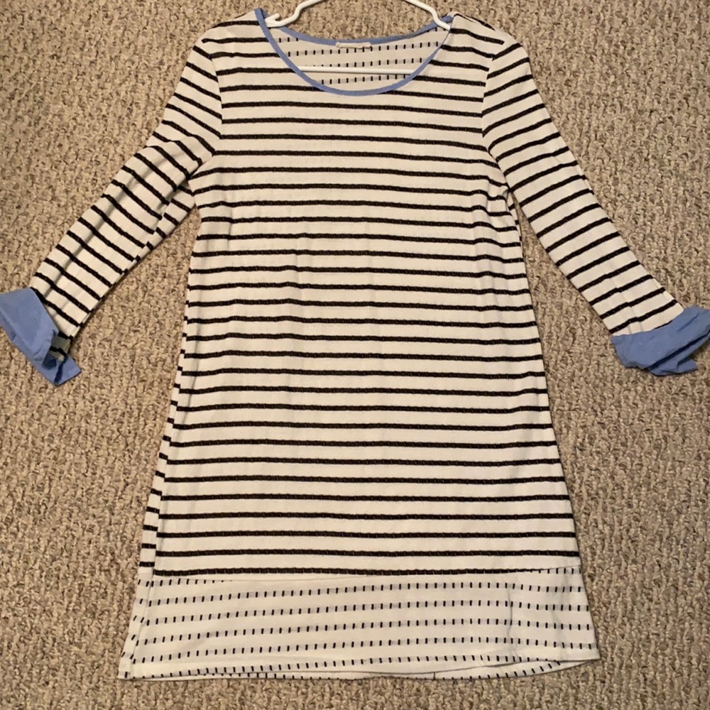 Black and white stripe boutique dress